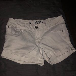 celebrity pink white shorts